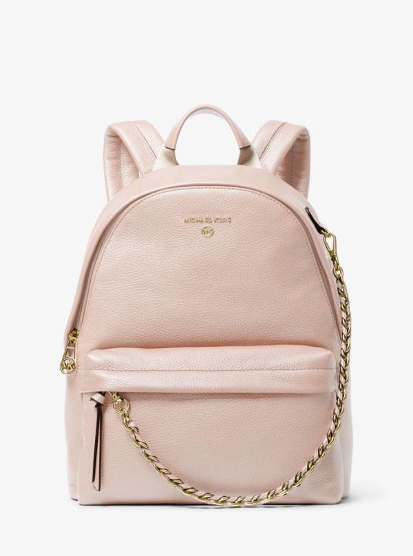 Damske Batohy Michael Kors Slater Medium Pebbled Leather Ruzove - Kabelky Michael Kors Obchod | GVFAU-8476